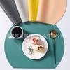 Uma Variedade de Sousplats de Silicone Espessos Multicoloridos da Amazon Cor Morandi Estilo Escandinavo Utensílios de Mesa para Crianças Almofada de Isolamento Estilo Ins