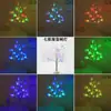 Nueva Lámpara de Árbol Pequeño Luminoso de Colores LED Transfronteriza Flor Mariposa de Fibra Óptica Decoración de Habitación Luz de Noche Decorativa