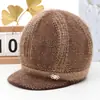 Nuevo Sombrero de Pescador de Piel de Conejo Otoño/Invierno para Mujeres de Mediana Edad y Mayores, Elegante Sombrero de Mamá, Forrado de Felpa, Cálido, Cortavientos, Sombrero de Lana Tejido de Ala Ancha