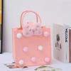 Bolsa de fieltro Bolso de mano Muñeca pequeña Estilo Pompón Fiesta de cumpleaños Luna Llena Regalo Bola de lana hecha a mano Regalo Estilo lindo