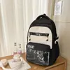 Nova Mochila Ins Estilo Japonês de Alto Valor Fresca Fofa com Múltiplos Bolsos para Dor Estudante Casual Simples de Grande Capacidade