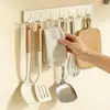 Estante de Ganchos para Cocina sin Taladro, Ganchos de Fuerte Capacidad para Guardar Ollas, Utensilios, Cucharas y Espátulas