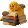 Meias Grossas para Mulheres, Estilo Inverno Meia-Perna, Forradas com Lã Sintética, Espessadas, Meias Quentes, Estilo Ins da Moda, Versáteis Meias Longas de Malha Terry Retro Japonês