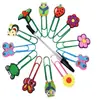 Venda Direta da Fábrica Clips de Papel Coloridos de Borracha Macia Pvc Desenhos Animados Criativos de Pvc Pins Fofos Marcadores de Página de Pvc Divertidos em Formato de Coração