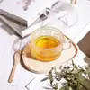 Copo de vidro estilo nórdico vintage com alça de girassol, copo de leite, copo de café da manhã caseiro de alto valor, copo de água