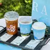 Vasos Desechables para Café con Tapas para Empaque Comercial para Llevar, Vasos de Papel de Alta Gama para Bebidas Calientes y Frías, Vasos de Papel para Té de Leche, Personalizados