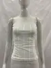 Corsé Bustier Sexy de Encaje con Cordones Estilo Ins Ropa de Abrigo Transparente Sin Tirantes Espalda Descubierta Moldeador Camiseta sin Mangas Ajustada