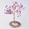 Árbol de la Fortuna con Grava de Cristal Natural Adornos Rodajas de Ágata Fabricante de Árboles de Cristal Decoraciones Transfronterizas al por Mayor Árbol de la Fortuna