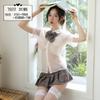 Fantastic Love Nuevo Punto Comercio Exterior Ropa Interior Sexy para Mujer Transparente Sexy Vestido de Estudiante Ajustado Tentación Uniforme Conjunto Sexy