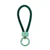 Llavero con Cierre de Resorte Cordón de Cuero Trenzado Colorido Creativo Accesorios DIY Hecho a Mano Decoración de Pedrería Wholesale Personalizado del Fabricante
