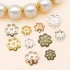 6/8mm Cinco Cores Ferro Liso Flor Oca Tampas Espaçadores de Contas Pulseira DIY Feita à Mão Acessórios de Joias