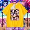 Cazadores de Demonios Kpop Cazador de Brujas Reunión Cuello Camiseta de Manga Corta de Verano Holgada Tallas Medianas y Grandes Tops Casuales para Niños