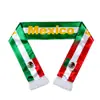 Eventos de Fútbol 2026 en EE. UU., Canadá y México Bufanda para Aficionados Logo Personalizado Bufanda Transfronteriza para Aficionados Satín Poliéster Mexicano