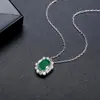 Collar Esmeralda Nuevo Estilo Jinse, Lujo Ligero, Gama Alta, Elegante, Adecuado para Regalo, Cadena para Clavícula Femenina Estilo Chino Nuevo