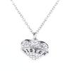 Collar de corazón de diamante completo con letras simples MOM SISTER MIMI NANA miembro de la familia de joyería europea y americana