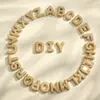 Collar Colgante Misterioso y Lujoso con Circonitas Incrustadas y 26 Letras Inglesas, Acero Inoxidable Chapado en Oro de 18k, Collar de Joyería para Mujer