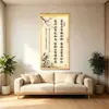 A base de uma boa casa: Arte de parede com caligrafia e lema familiar, pintura decorativa para parede de fundo de sala de estar em novo estilo chinês