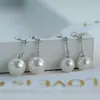 Pendientes de Plata de Ley 925 con Perlas de Agua Dulce Pendientes de Tuerca con Borlas de Moda Exquisitos Pendientes de Perlas de Alto Brillo Elegantes Lujo Ligero Sensación de Alta Gama