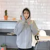 2026 Principios de Primavera Sudadera con Capucha y Cremallera Estilo Coreano para Mujer Chaqueta Casual Talla Grande Color Sólido Nueva Sudadera al por Mayor