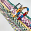 Cuerda Redonda de Poliéster Hilado Sólido Floral de 7 mm Correa para Teléfono Móvil Cordón para Bolsa de Exterior Cuerda Trenzada Hecha a Mano DIY