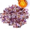 Cristal Natural Morado Amarillo Super Seven Grava de Cristal Aurora 23 Cristal de Titanio Morado Decoración de Cristal Mural Bonsái Pecera Piedra