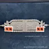 Elección de Influencer H.W Castillo de la Puerta de la Felicidad Collar Clavícula Full-Diamante para Mujer, Chapado en Oro de 18 Quilates, Fabricado con Precisión CNC, En Stock
