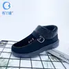 Venta al por mayor transfronteriza invierno 2026 felpa más grosor zapatos de tela de algodón estilo Pekín antiguo para hombre antideslizantes sin cordones para mediana edad y ancianos zapatos cálidos