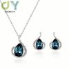 Oferta Especial Set de Collar y Aretes de Calabaza Lleno de Diamantes de Cristal Collar Aretes Joyería de Temperamento Versátil