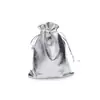 Bolsa de Pano Dourada e Prateada com Cordão Joias Embalagem para Joias Bolsa para Embalagem de Joias DIY Bolsa Dourada e Prateada para Joias Bolsa de Presente