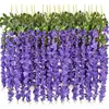 Flor de Frijol Simulada Enredadera Colgante de Pared Arreglo de Boda Decoración de Jardín Monet Accesorios Especiales para Disparos DIY Venta al Por Mayor