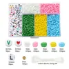 Caja de Set de Cuentas de Arroz de 6 Compartimentos Transfronteriza Caja de Cuentas con Letras Caja para Collar Pulsera Hecha a Mano DIY Paquete de Materiales de Amazon Accesorios Material