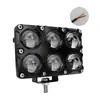 Faro Doble Fila de Alta Luminosidad para Motocicleta con 8 LEDs, Doble Color Amarillo y Blanco, Luz de Modificación Externa para Vehículos Eléctricos y Motocicletas
