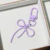 Chaveiro DIY Criativo Liga Liga Vazada Laço com Pingente de Coração Colorido Charme de Bolsa Coração Feminino