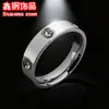 Anillo de Acero de Titanio con Zirconia de Seis Diamantes para Mujer, Diseño de Nicho, Anillo Sencillo, Lujo Ligero, Anillo de Pareja de Gama Alta, Anillo para el Dedo Índice