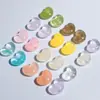 Cuentas de Niebla de Nube Durazno Gordo Dos Tonos Corazón Agujero Recto Lindas Cuentas Hechas a Mano DIY Collar Cadena de Teléfono Móvil Joyería de Accesorios Ins