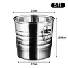 Balde de gelo em acrílico, design estiloso, adequado para uso comercial, balde de champanhe, plástico, para uso doméstico e em bares, KTV, balde pequeno para cubos de gelo