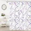 Cortina de Ducha con Estampado Floral Simple 3D de Poliéster Impermeable Cortina Divisoria de Baño Cortina de Ducha con Estampado Digital Al por Mayor