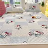 Protetor de cama de veludo de leite de desenho animado, colcha acolchoada para quarto de inverno, espessado e quente, colchão fino estilo tatami, conjunto de três peças