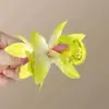Didy No Tiene Miedo del Mismo Pasador Verde de Phalaenopsis Flor Lateral Flor Artificial Tocado Accesorios para el Cabello de Viaje a la Costa