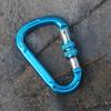 Best-seller aviação mosquetão de alumínio escalada bloqueio D-type nut lock yoga master lock mountain climbing buckle fábrica vendas diretas