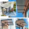 Toldo Liga de Alumínio Cobertura Beiral Toldo Doméstico Transparente Proteção Solar Janela Porta Externa Abrigo de Chuva Varanda