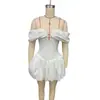 Primavera 2025 Novo Estilo Francês Sexy Decote Profundo Aberto no Peito Justo na Cintura Zíper nas Costas Tomara que Caia Vestido Feminino