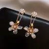 Qingtao Xi Ying Arete de Perla Estilo Coco Francés Aretes Diseño de Nicho Sentido de Diseño Aretes de Lujo Ligero Venta al por Mayor