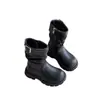 Botas Infantiles 2026 Estilo Otoño Niños Niñas Botas tipo Martin Botas de Piel Botas Cortas Modernas Geniales Botas de Caña Alta Niños Medianos y Grandes