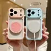 Adecuado para iPhone 18 Pro Max, funda de teléfono con soporte magnético de ventana grande, funda protectora anti-caídas de cobertura total Apple 17