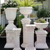 Adornos Decorativos de Pilar de Caballo Estilo Europeo Jardín Patio Boda Soporte de Exhibición Yeso Maceta Exterior Base para Maceta