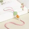 Cordão para Celular Semi-Acabado para Joias Cordão DIY Pingente de Cristal Ágata Jade Corda Trevo de Quatro Folhas Chaveiro Artesanal Atacado