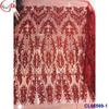 Malha de posicionamento em largura total com padrão de criptografia, fundo de malha, lantejoulas bordadas, tecido para vestido transparente de passarela, saia de formatura, lantejoulas, renda