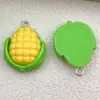 Resina Desenho Animado Fofo Realista 3D Morango Limão Fruta Chaveiro Pingente Acessório DIY