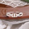 1580 Estilo K Nicho Empotrado Diseño de Lujo Accesible Anillo Espiral Anillo de Tres Anillos Plata de Ley S925 Anillo Sencillo para Mujer Anillo de Plata